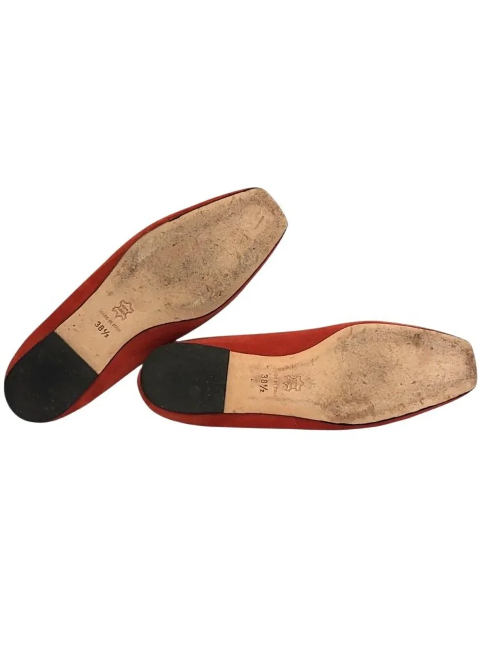 Ann Mashburn Buckle Shoe Suede Minimalist Square Toe Flats